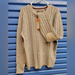 Ben Sherman Cable Crew Wool XL Sweater, NWT